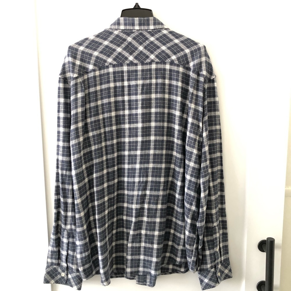 Rails Plaid Soft Button Down Blue Gray Shirt XXL … - image 2